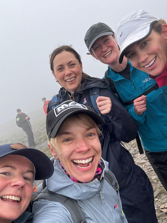 Louise and friends completing the Yorkshire Three Peaks